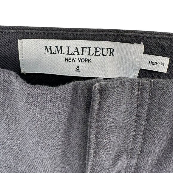 MM Lafleur Pants Womens Stretch Trouser Charcoal Gray Size 8 Career High Rise - Picture 4 of 6